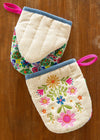 Natural Life Embroidered Mini Oven Mitt Set