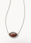 Kendra Scott Football Pendant Necklace Orange Goldstone