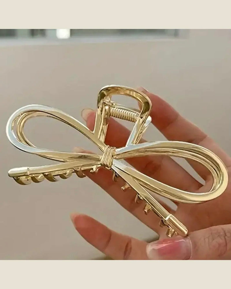 Gold Bow Knot Claw Clip