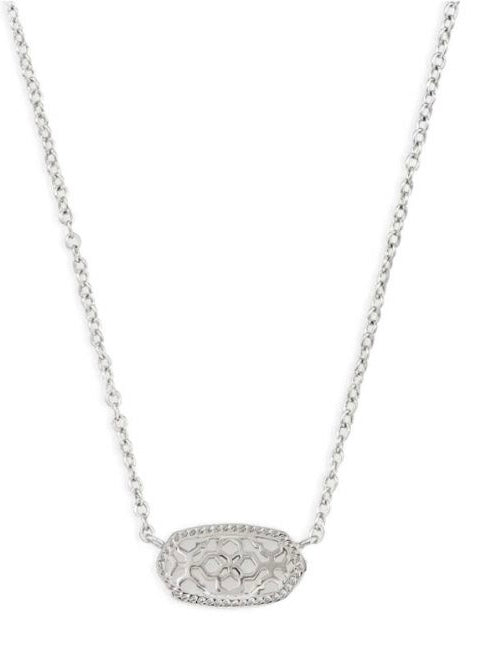 Kendra Scott Rhodium Filigree Elisa Necklace