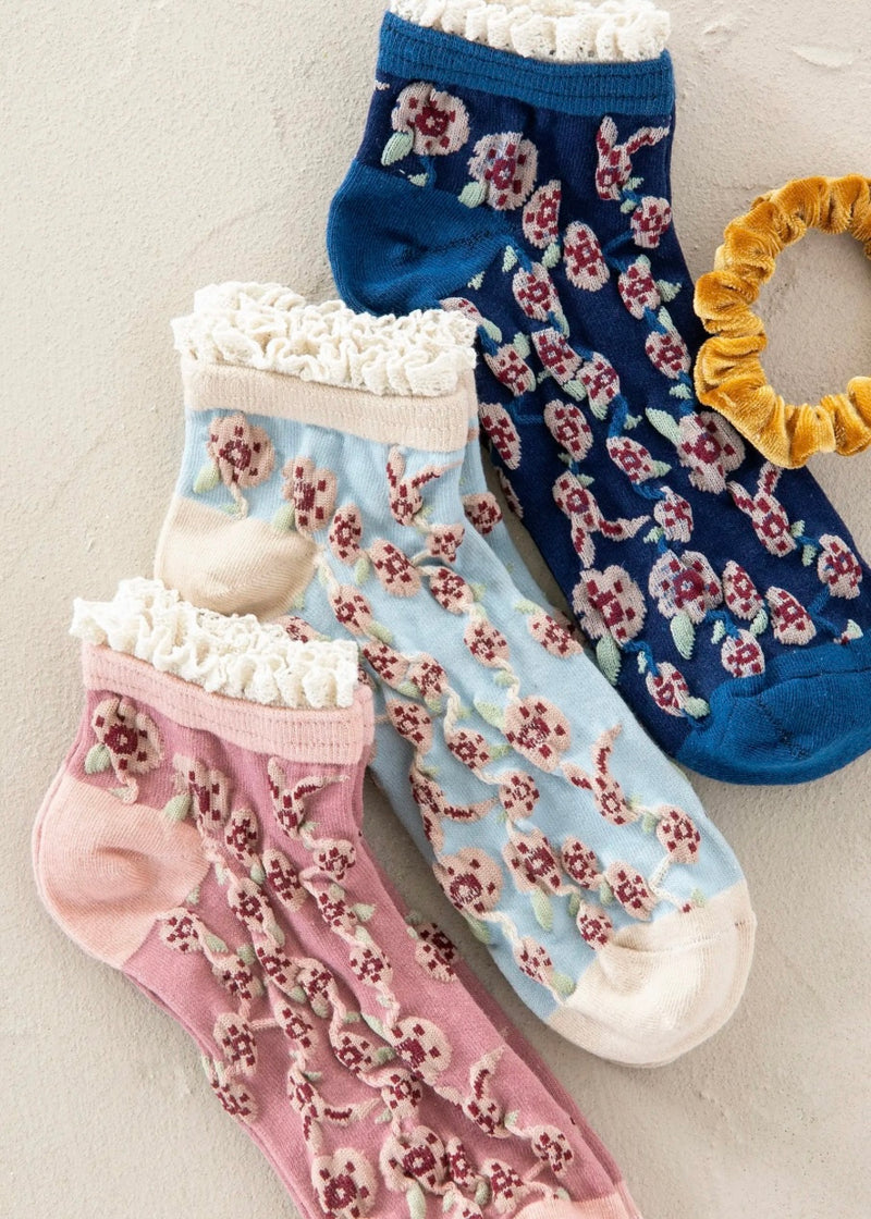 Natural Life Blossom Ankle Sock  Set