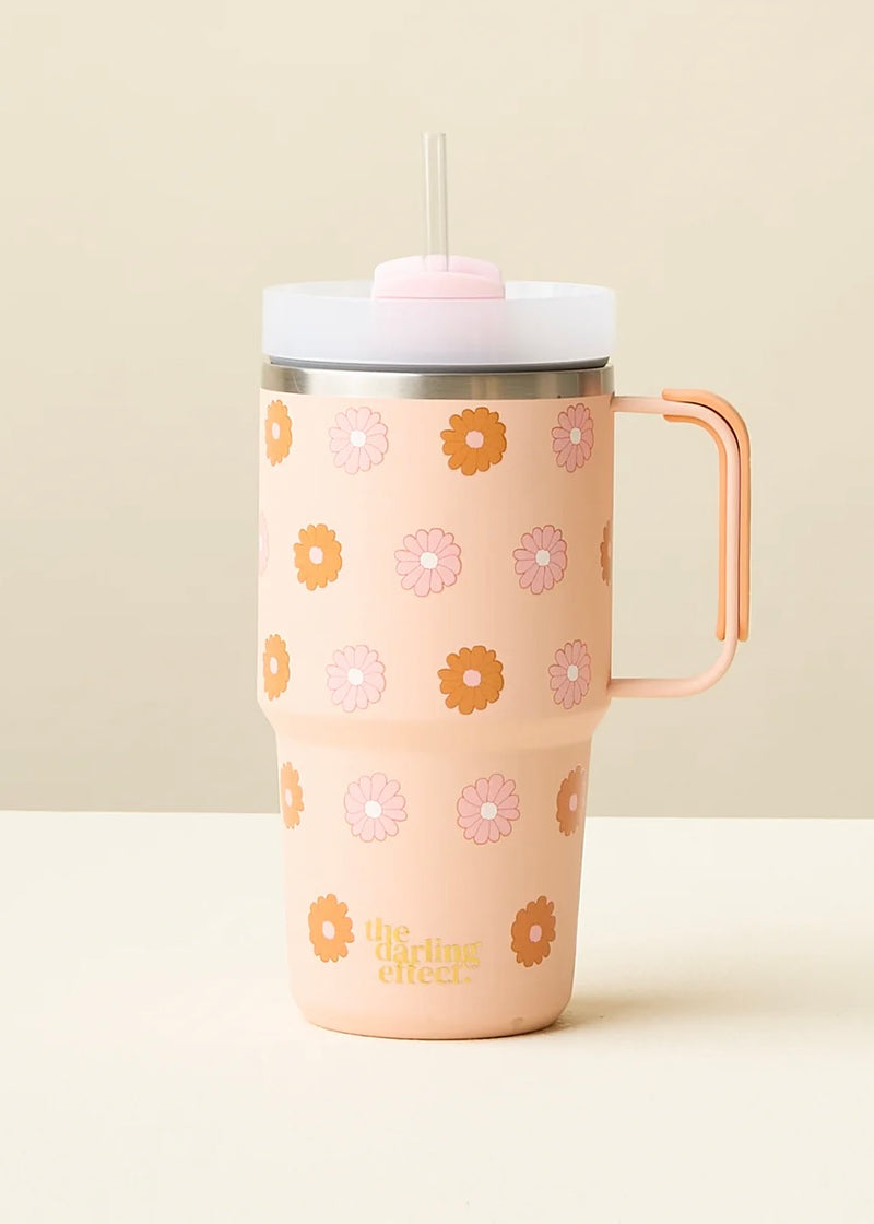 Go Daisy Craze Peach Mini Tumbler