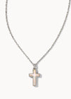 Kendra Scott Cross Pendant Necklace White Opal