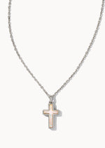 Kendra Scott Cross Pendant Necklace White Opal