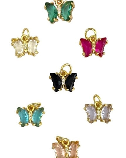 Charm Bar Gem Butterfly Charms