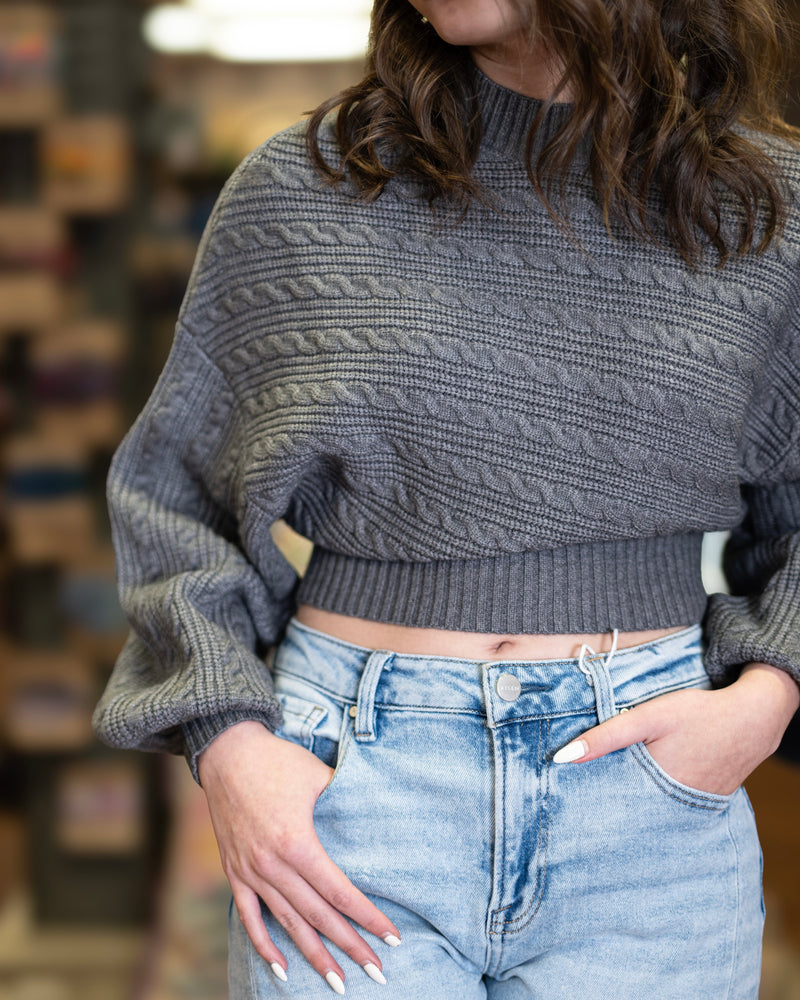 Along the Vines Cable Knit Sweater