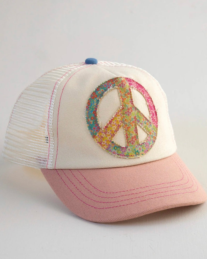 Natural Life Canvas Peace Sign Trucker Hat