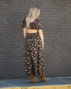 Black Daisy Cut Out Maxi Dress