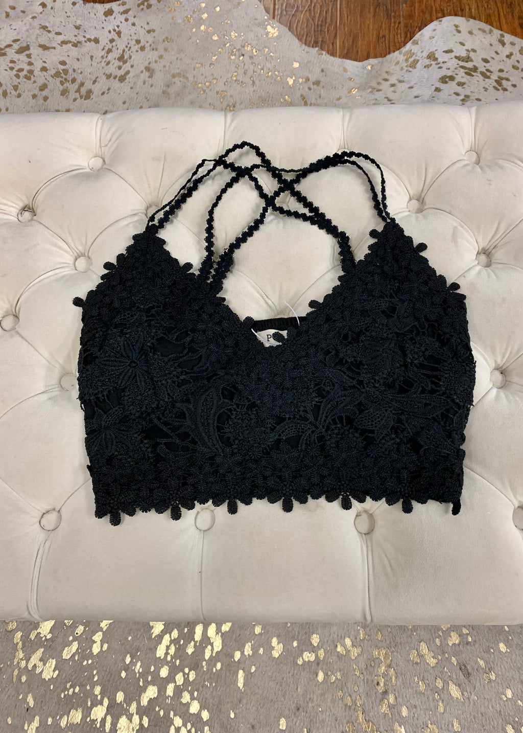 Black Live In Lace Bralette