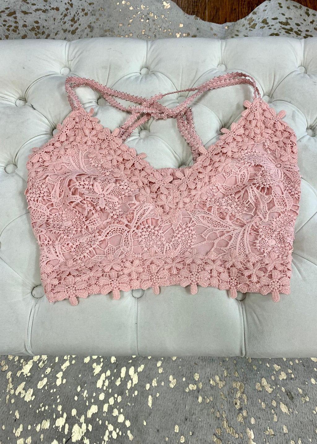 Pink Live In Lace Bralette