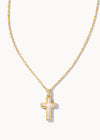 Kendra Scott Cross Pendant Necklace White Opal