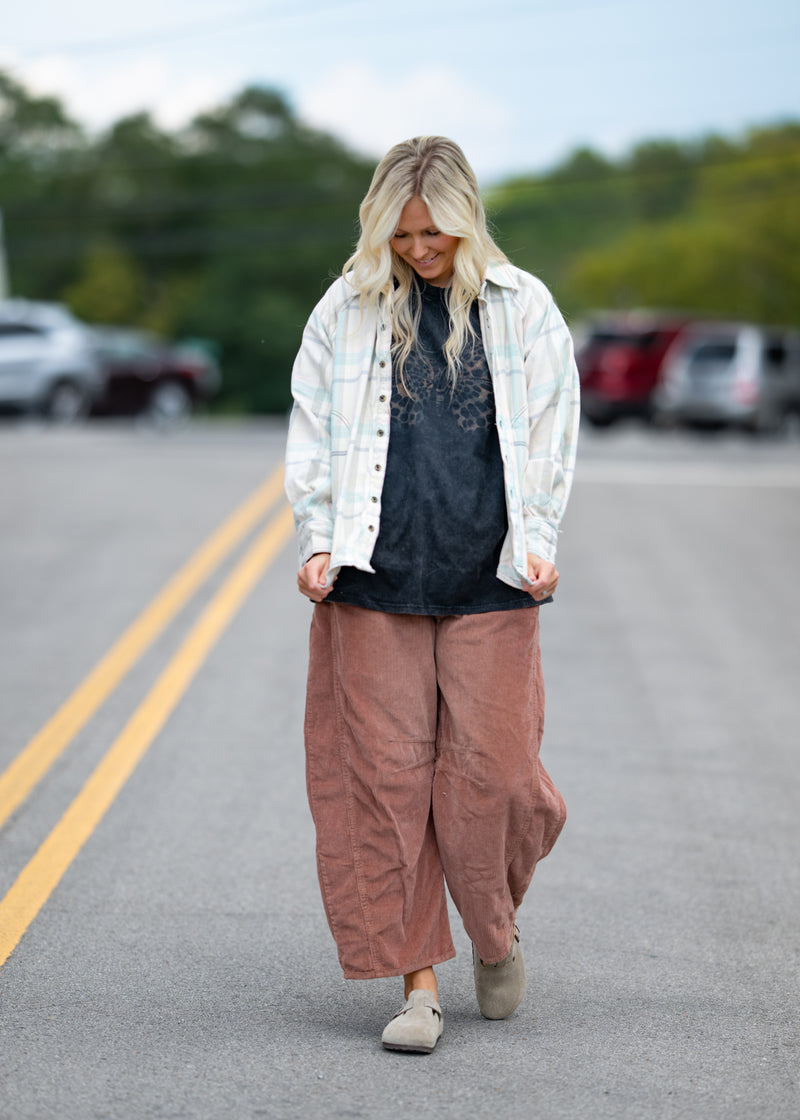 Free People Girl Meets Boy Plaid Shirt