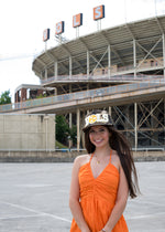 Orange Kiss Halter Mini Dress