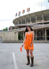 Orange Kiss Halter Mini Dress