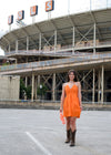 Orange Kiss Halter Mini Dress