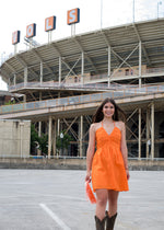 Orange Kiss Halter Mini Dress