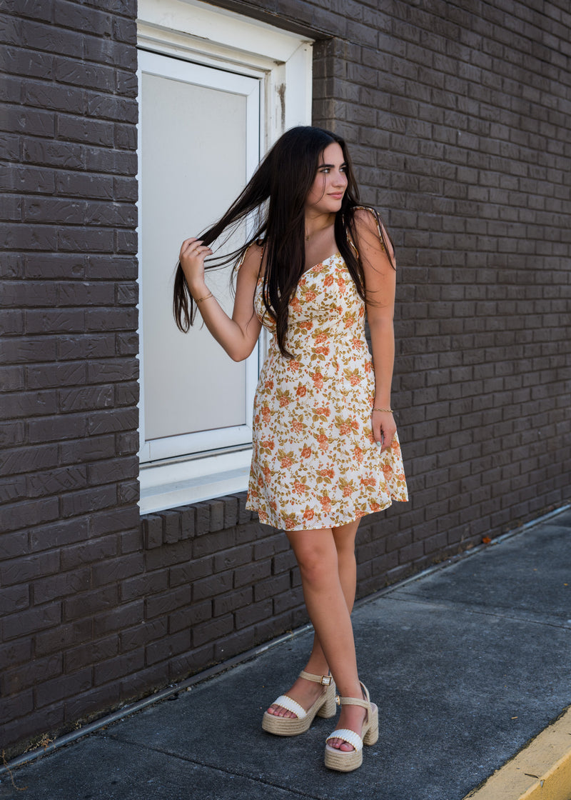 Orange Posies Dress