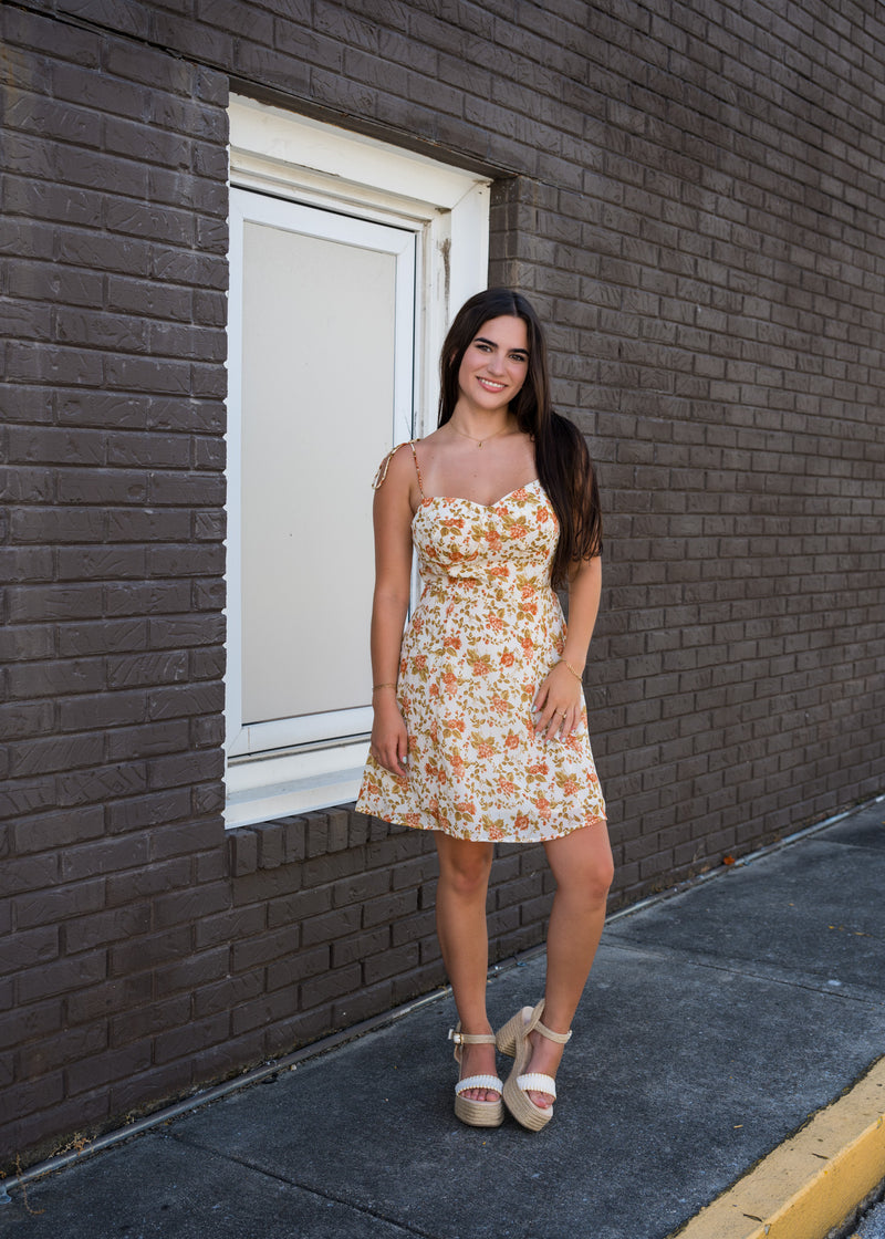 Orange Posies Dress