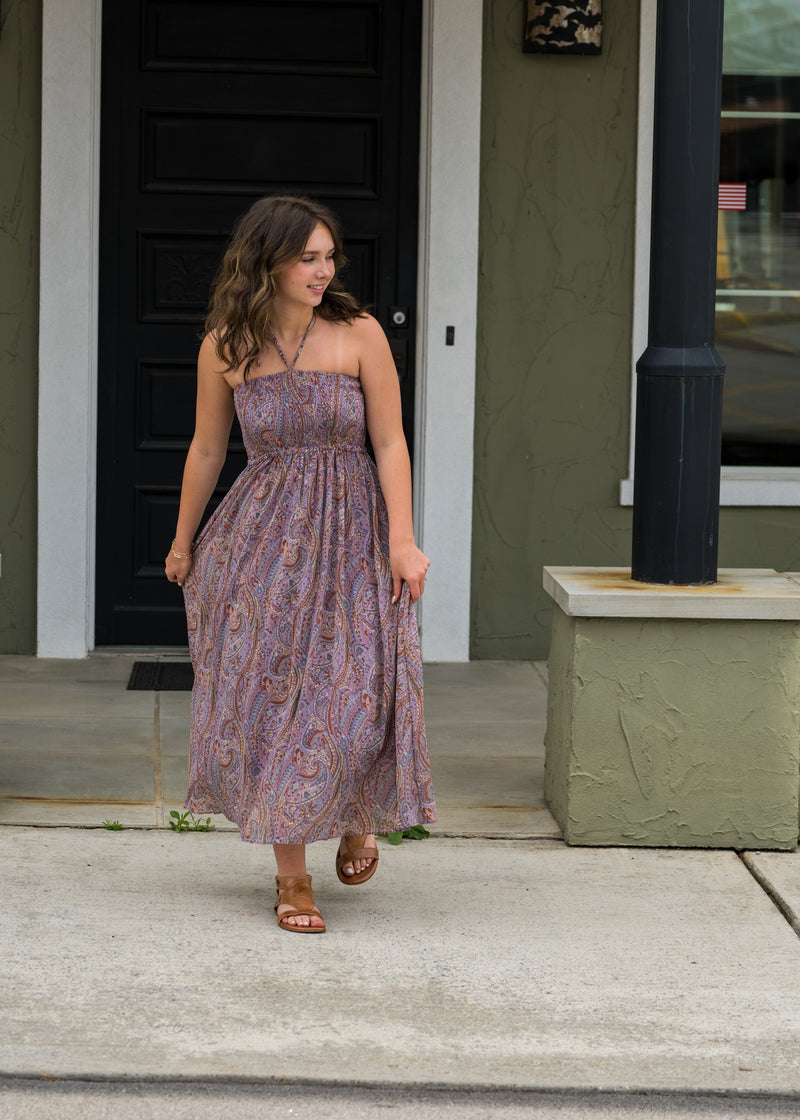 Purple Haze Halter Maxi Dress