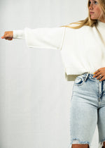 Free People Easy Street Crop Pullover Moon Glow