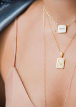 Bracha Initial Card Necklace