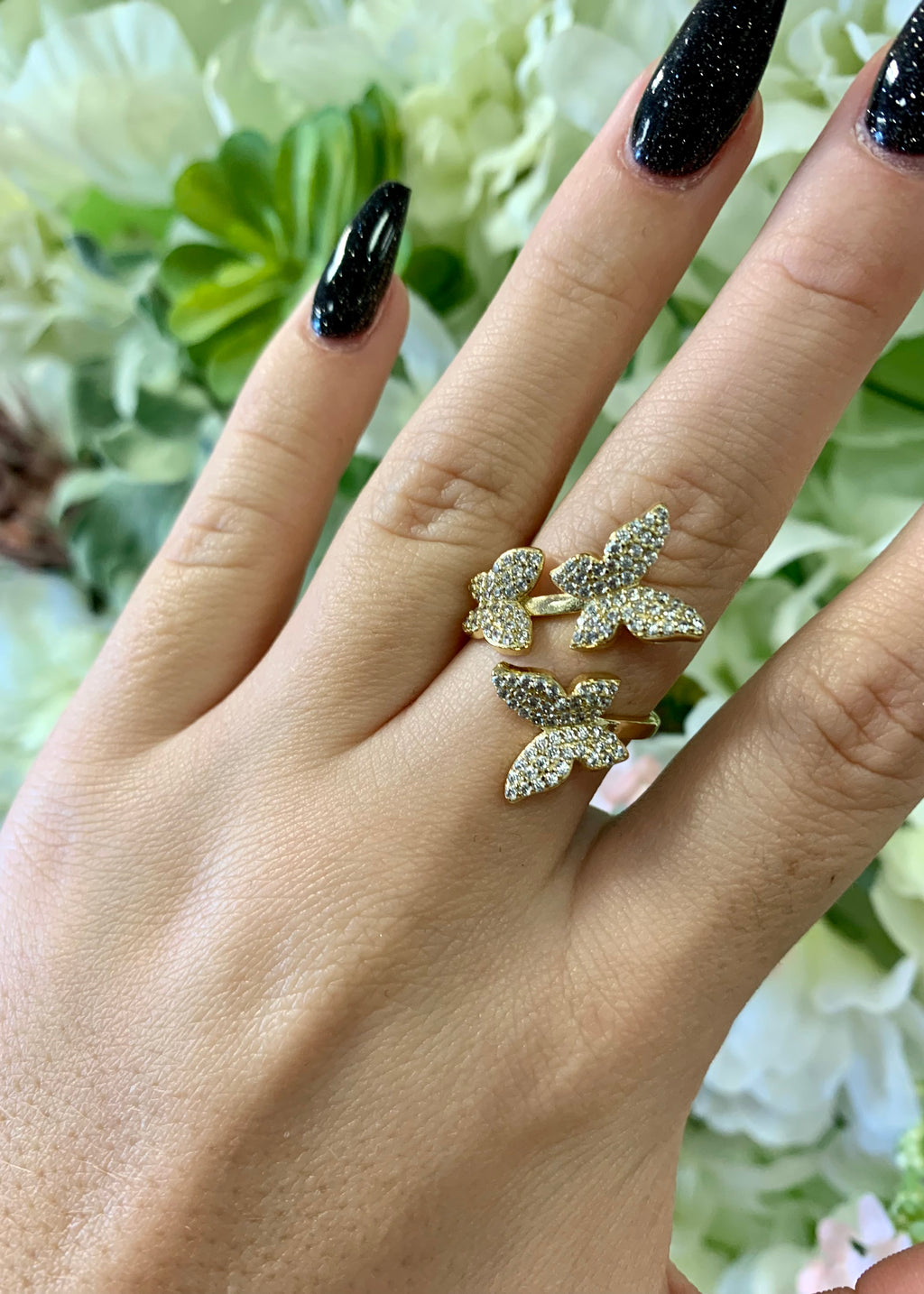 Vintage Havana Butterfly Wrap Around Ring